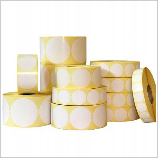 Этикетка 12 мм матовая белая (круг)