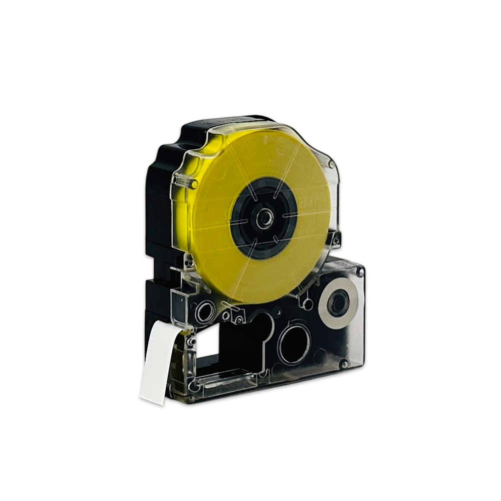 Картридж с лентой LK3YBW к принтерам Epson Labelworks, полиэстер черный на желтом, 12мм х 8м, mprlc4ybw